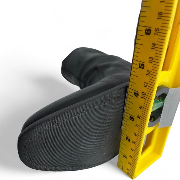 Double-H Black Leather Ankle Size Zip Western Biker Cowboy Boots Men's 10 D - Picture 10 of 11